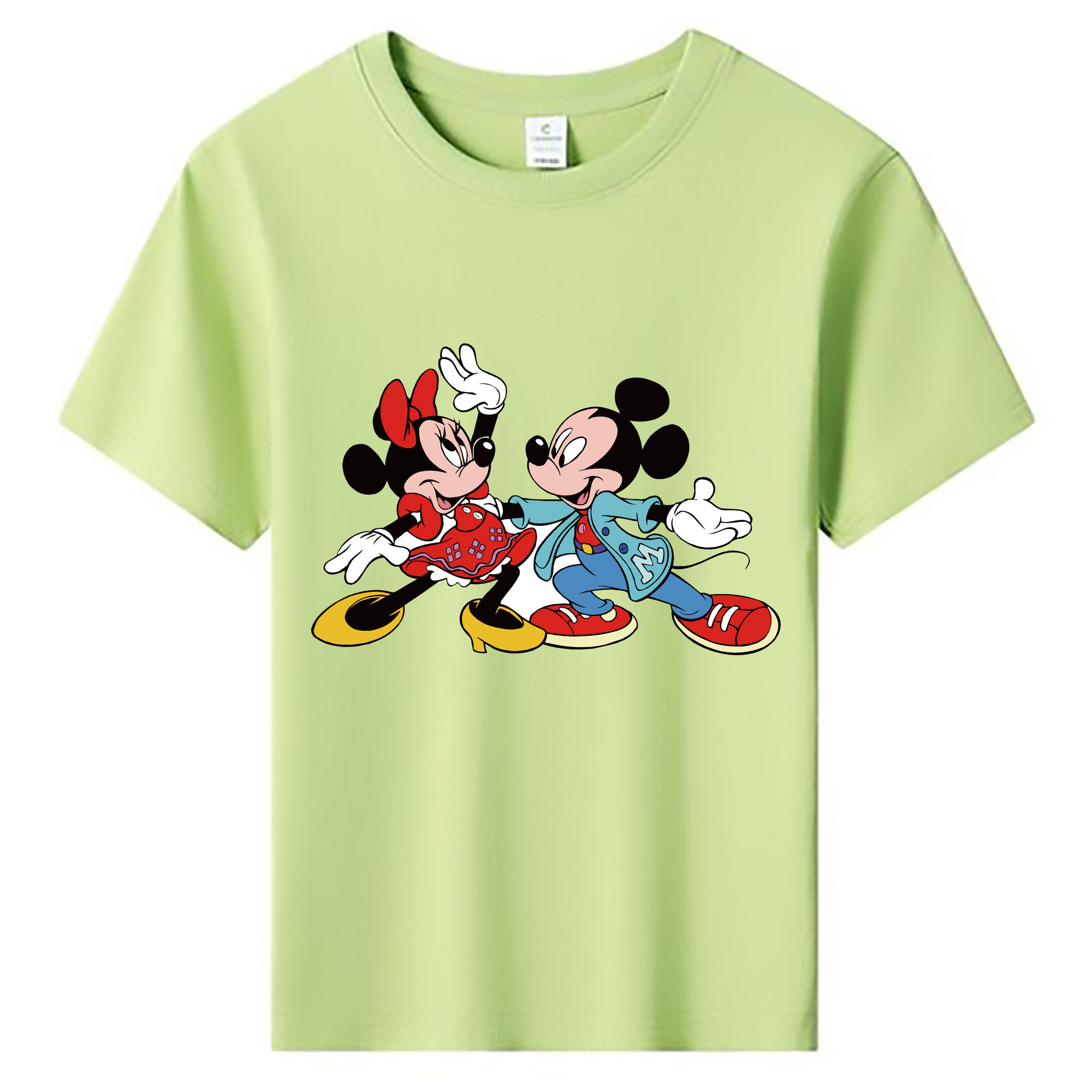 ミッキーマウス Mickey Mouse 綿100％キッズTシャツ（フロントプリント）